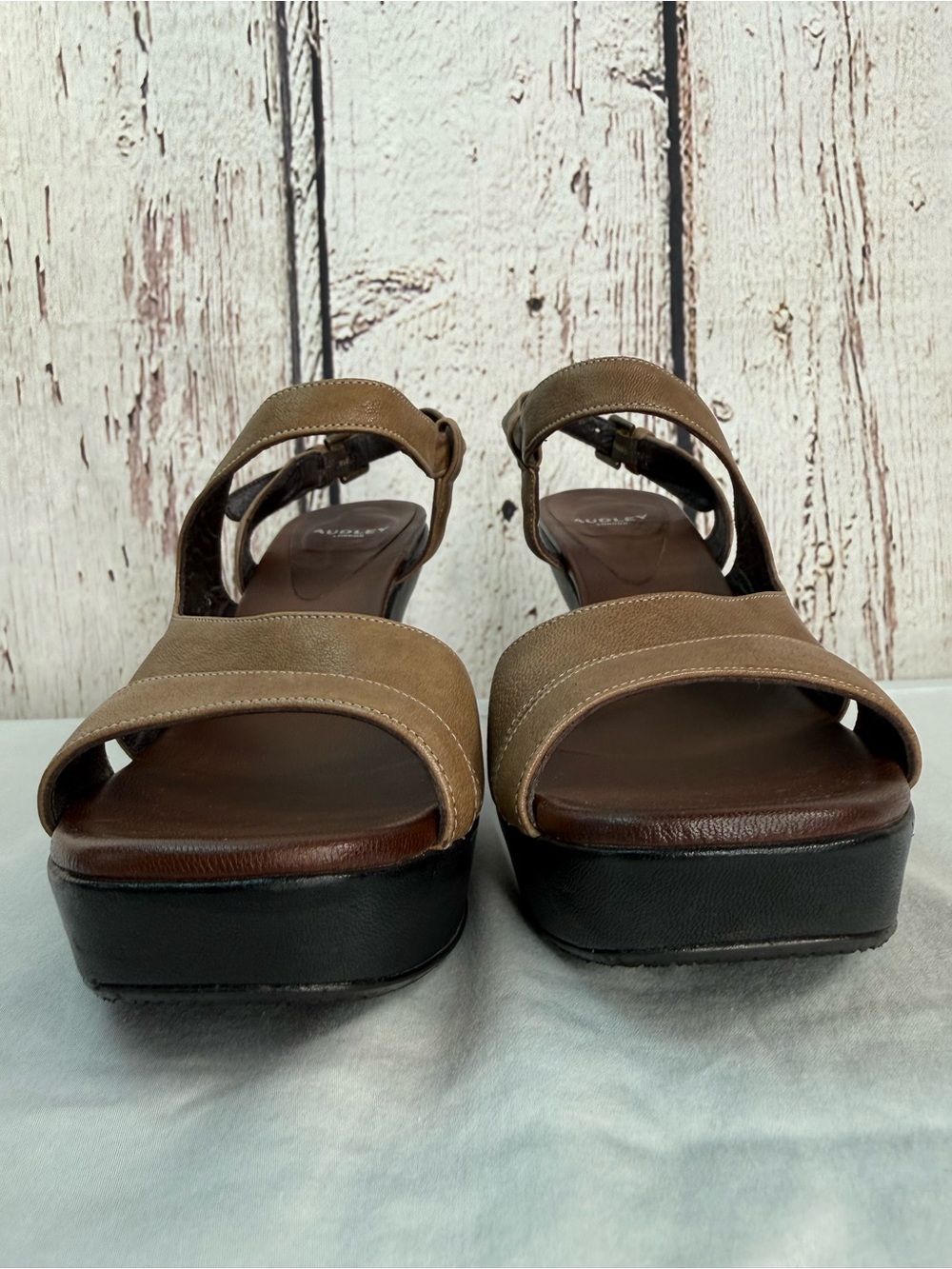 Audley London Leather Strappy Heeled Modern Sandals Made in Spain Size 39.5 EU - Picture 6 of 16